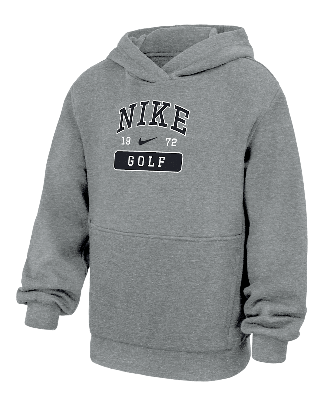 Sudadera de golf con gorro sin cierre para niños talla grande Nike Club Fleece - Gris oscuro jaspeado