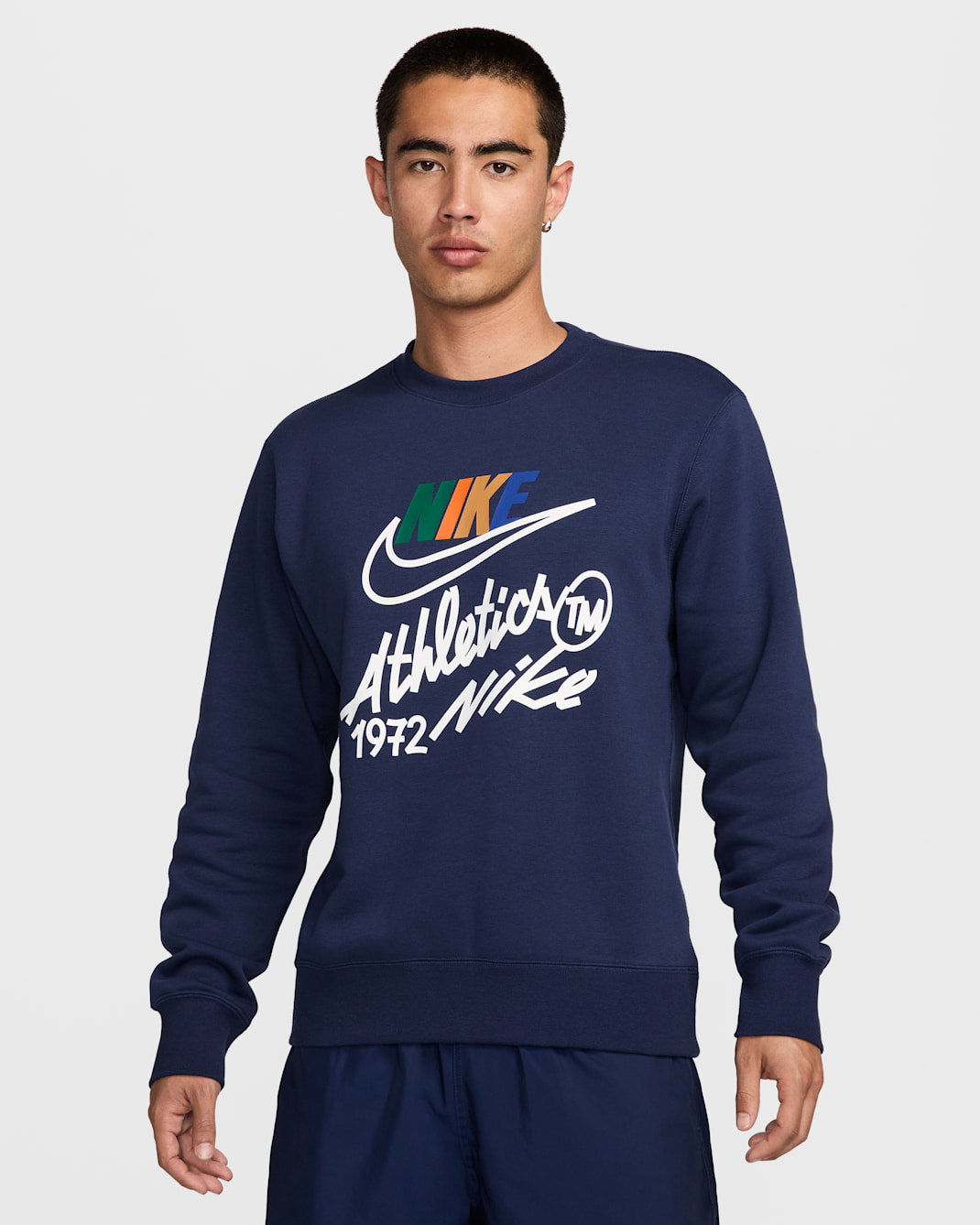 ナイキ クラブ フリース メンズクルー - ミッドナイトネイビー