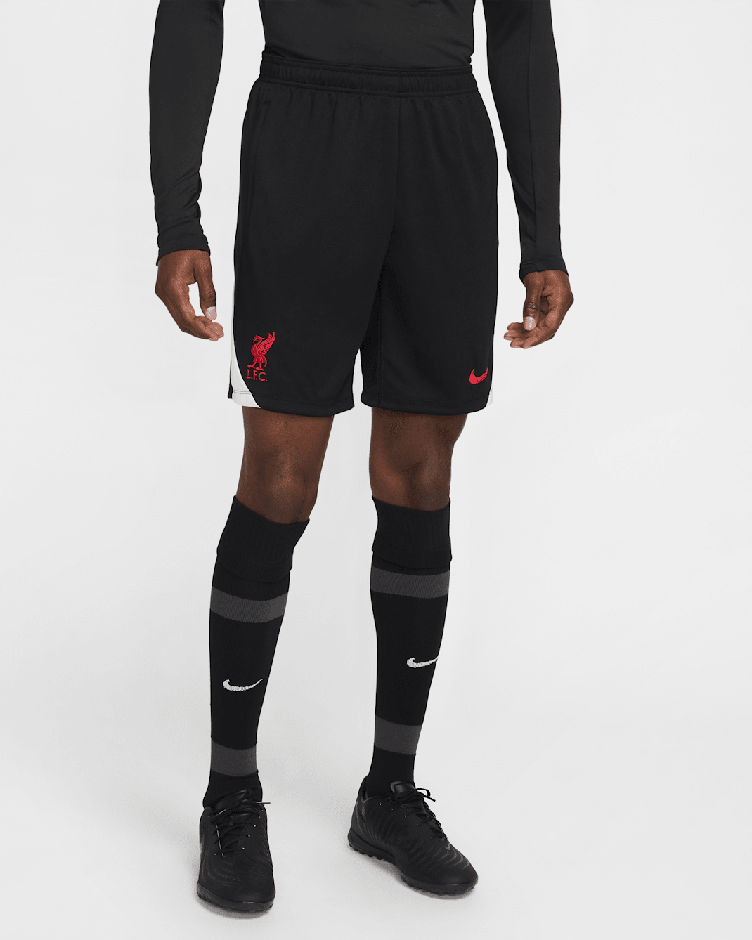 Liverpool F.C. Strike Special Edition Men's Nike Football Knit Shorts - Black/Coconut Milk/Gym Red