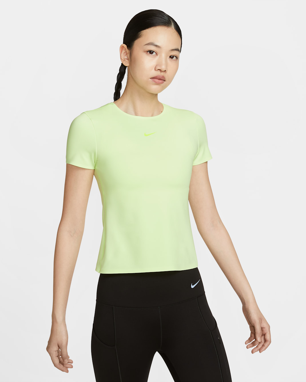 Nike Form Women's Short-Sleeve Top - Barely Volt/Volt Ice