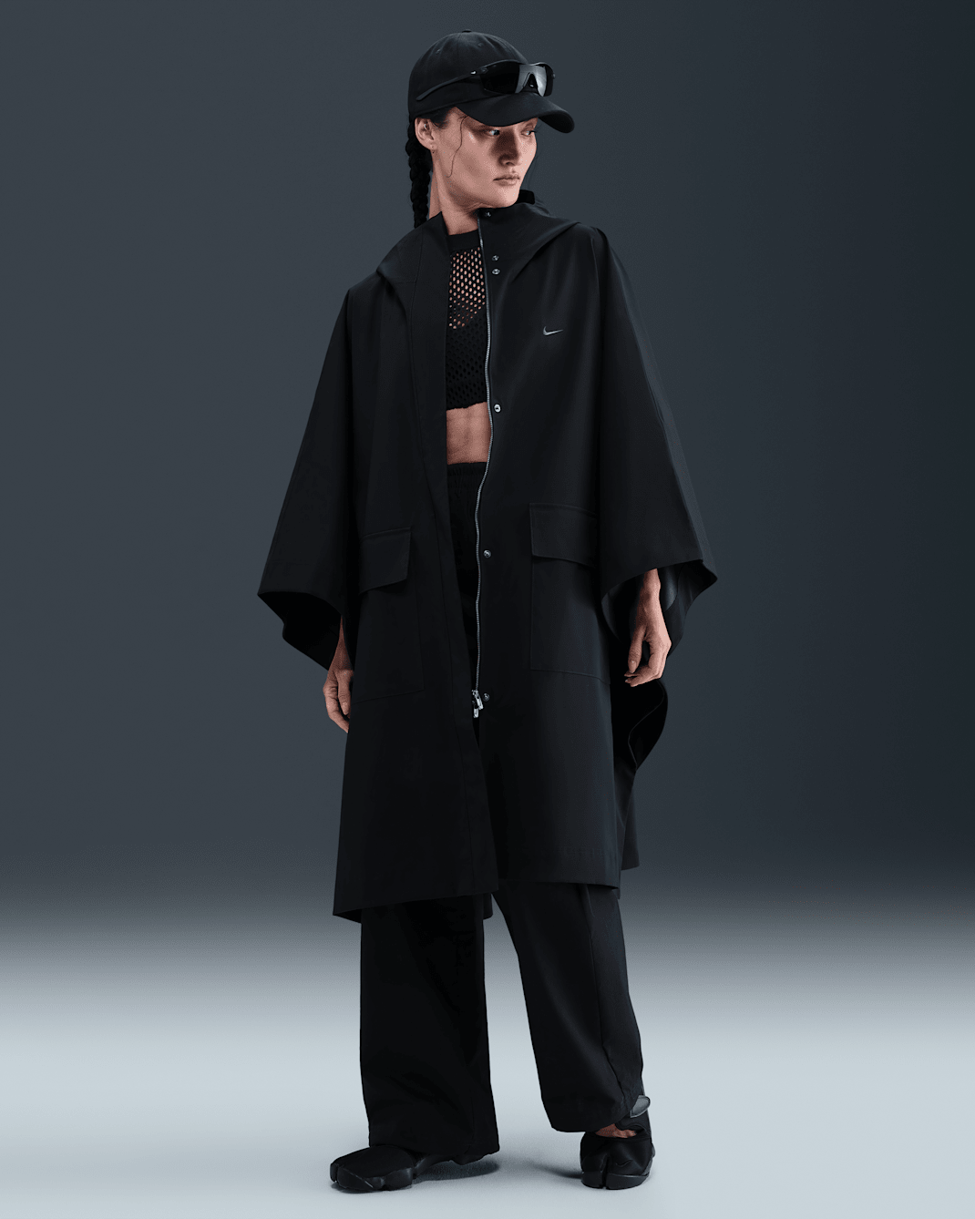 ナイキ スポーツウェア ウィメンズ テイラード レインポンチョ - ブラック/アンスラサイト