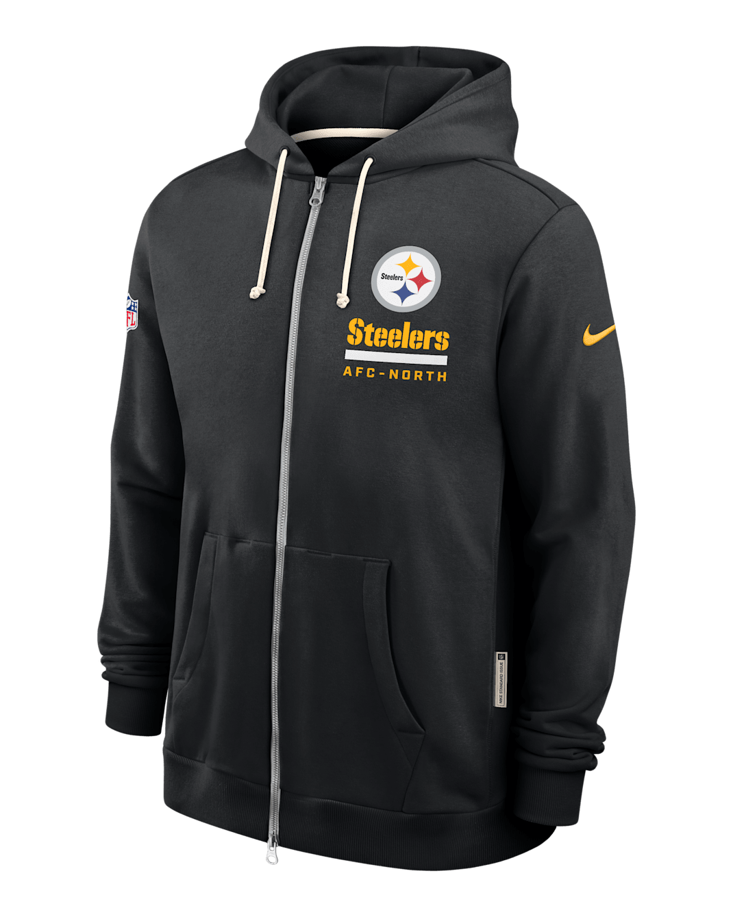 Pittsburgh Steelers Utility Player Sideline Men's Nike Dri-FIT NFL Full-Zip Hoodie - Black