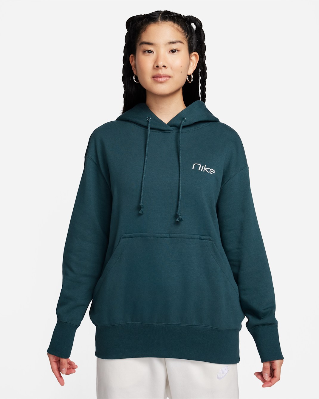 ナイキ スポーツウェア ウィメンズ オーバーサイズド プルオーバー パーカー - ディープジャングル