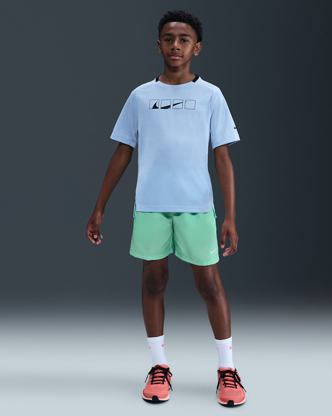 Shorts de entrenamiento Dri-FIT para niños talla grande Nike Multi - Espuma menta/Blanco