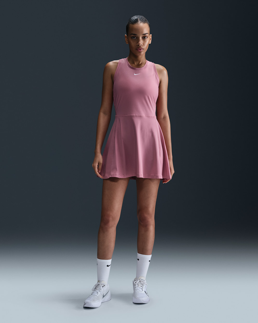 Nike Victory Women's Dri-FIT Tennis Dress - Elemental Pink/White