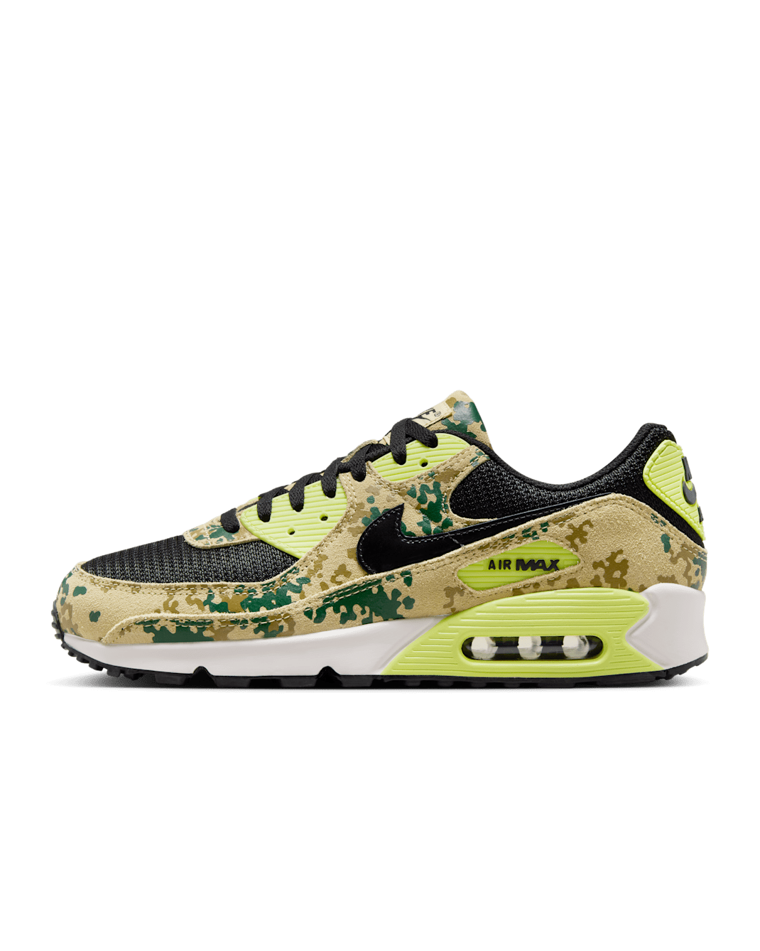 Nike Air Max 90 Premium 男鞋 - Team Gold/Light Lemon Twist/Phantom/黑色