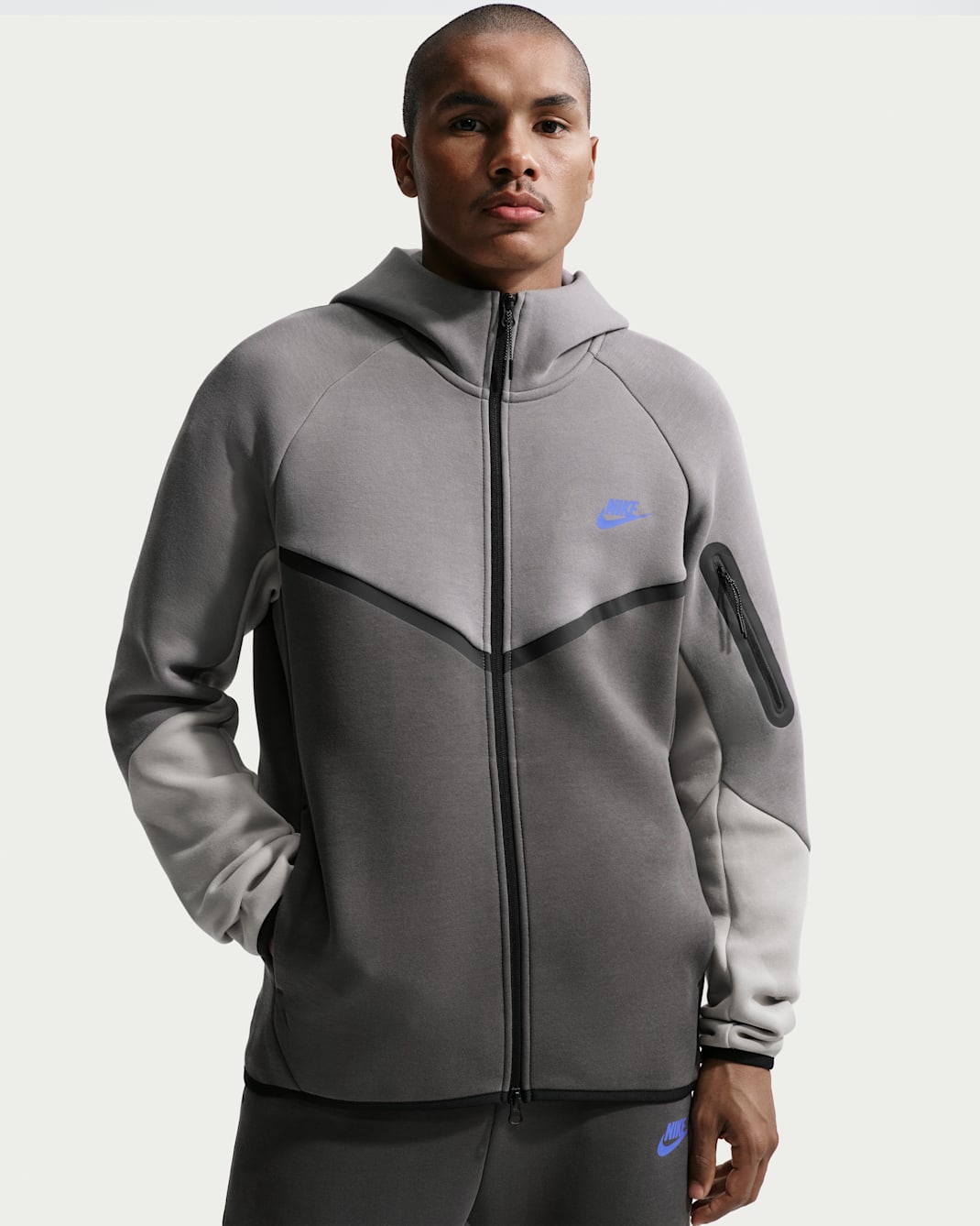 Nike Tech Men's Fleece Windrunner Full-Zip Jacket - Pencil Point/Medium Ash/College Grey/Sapphire
