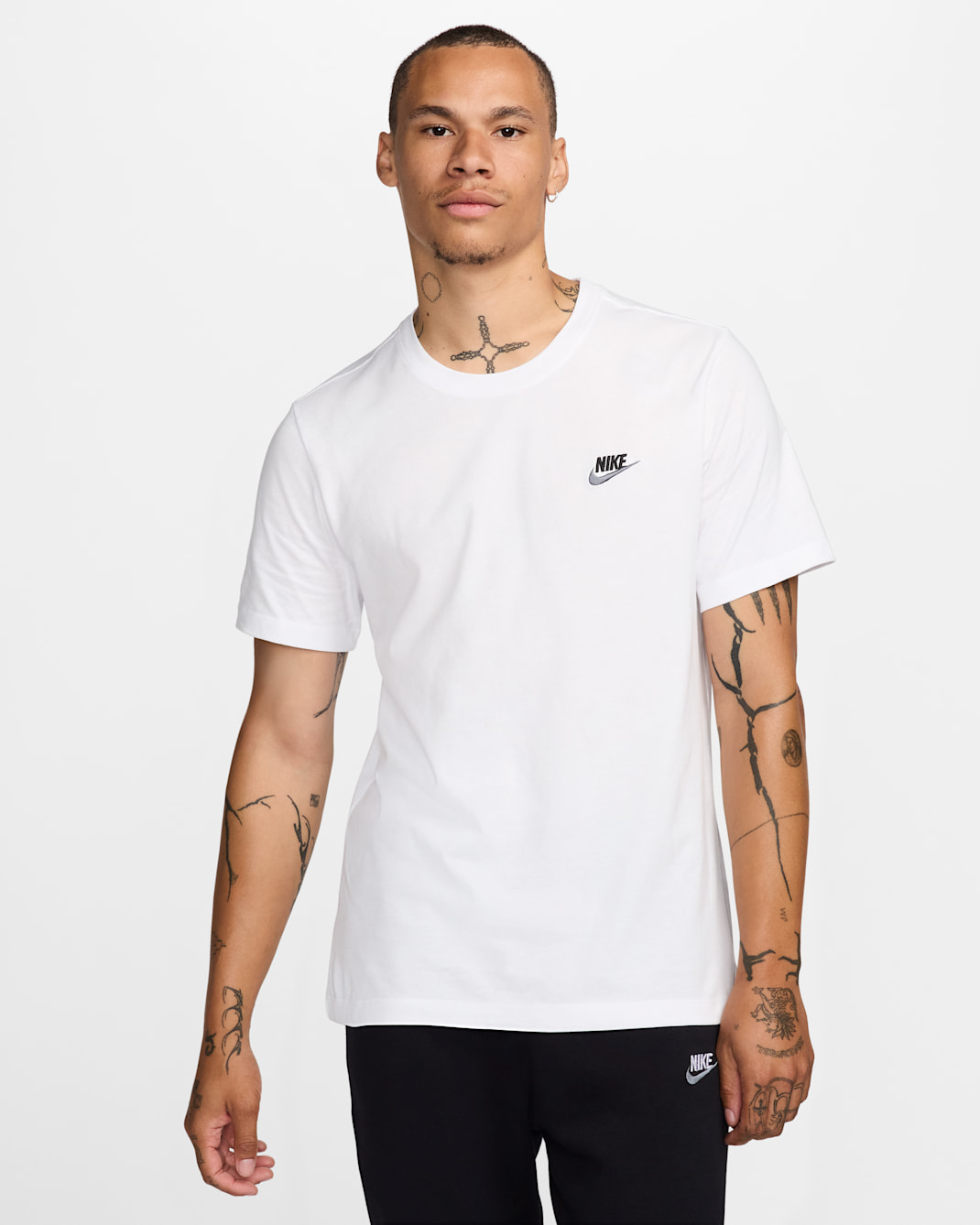 Nike Sportswear Club Men's T-Shirt - White/Cool Grey/Black
