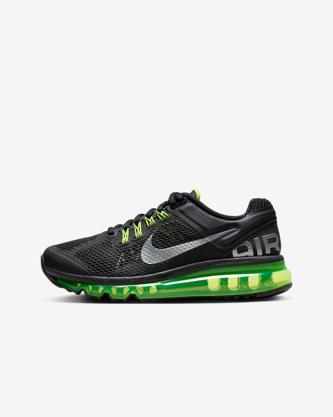 Nike Air Max 2013 Older Kids' Shoes - Black/Volt/Metallic Silver