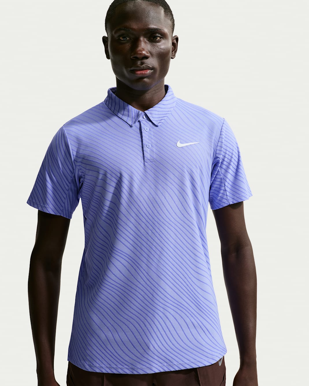 Polo NikeCourt Slam Dri-FIT para hombre ADV - Cardo claro/Cardo claro/Blanco