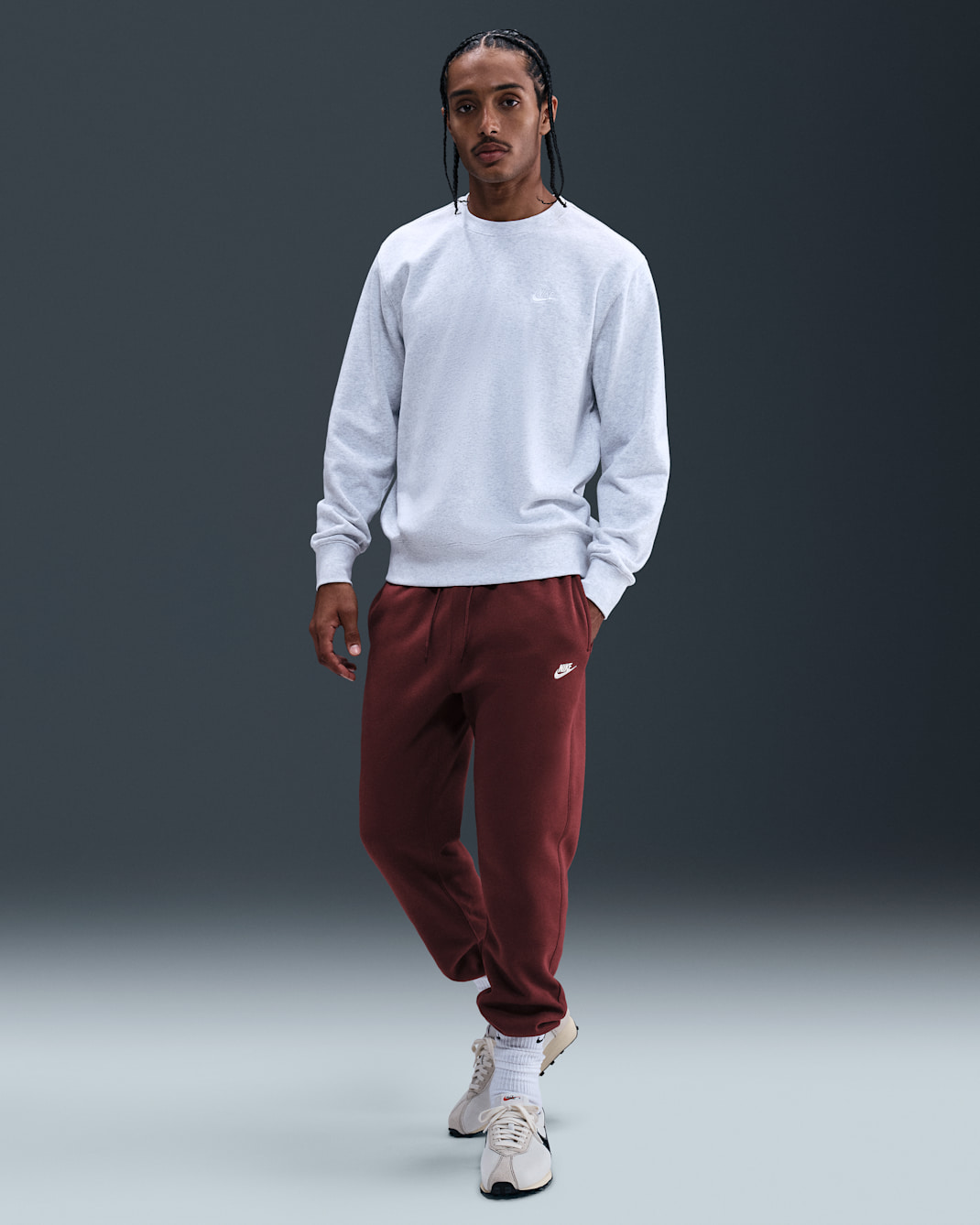 Nike Club Men's Joggers - Dark Team Red/Dark Team Red/White