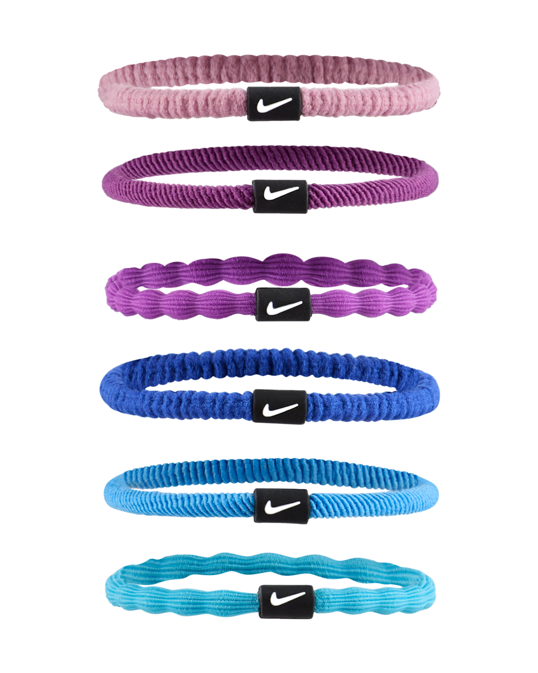 Nike Flex Hair Bands (6 Pack) - Elemental Pink/Bold Berry/White