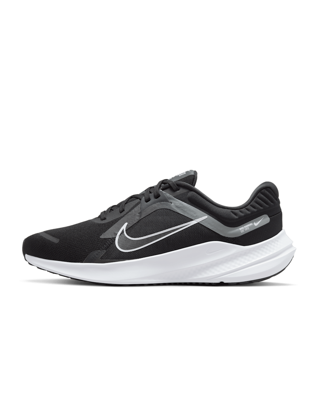 ナイキ クエスト 5 メンズ ロード ランニングシューズ - ブラック/スモークグレー/ダークスモークグレー/ホワイト