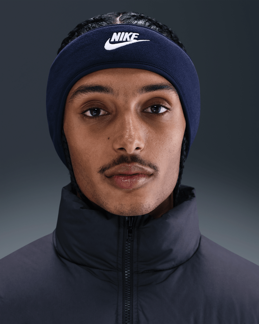 Nike Club Fleece Men's Headband - Obsidian/Black/White