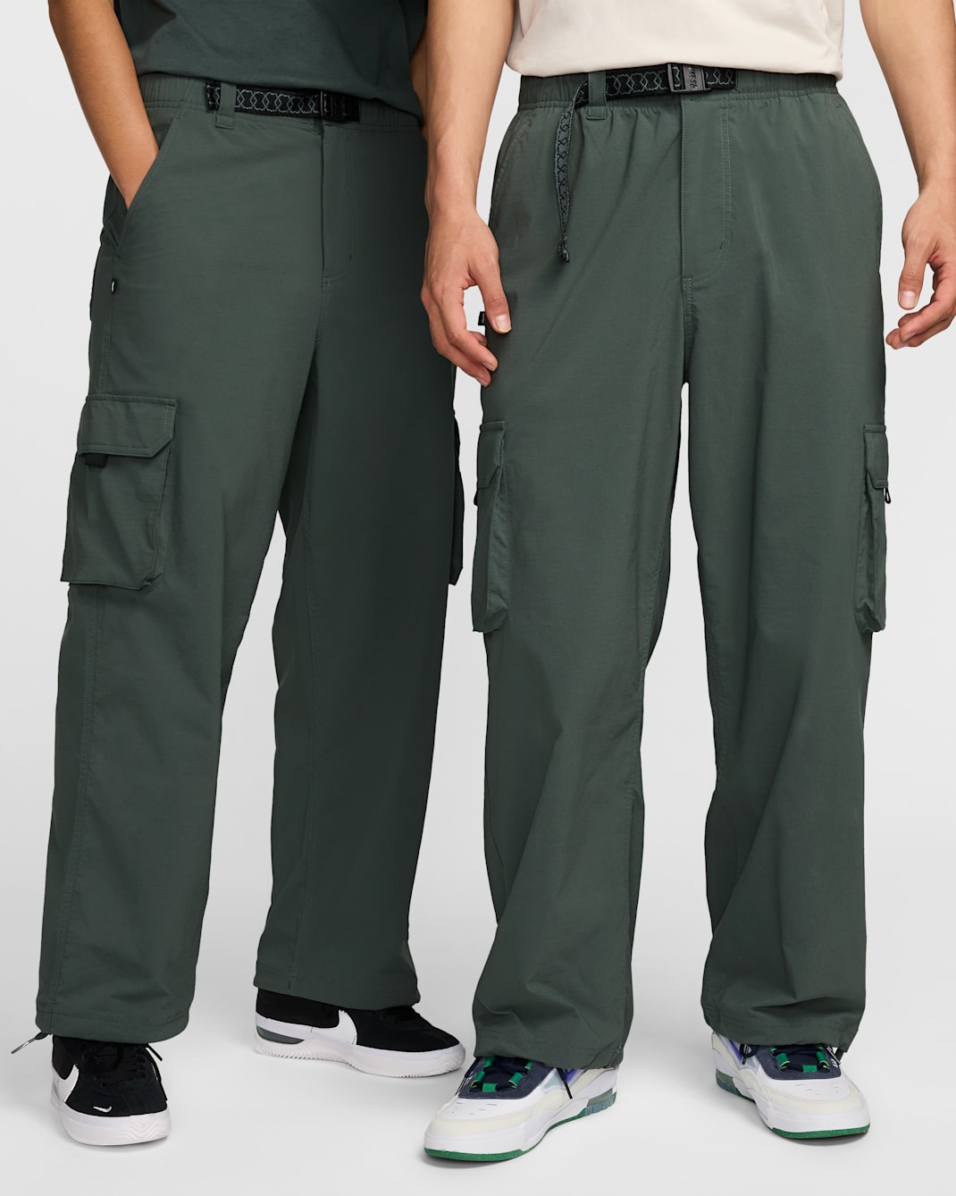 나이키 SB 커니 카고 스케이트보딩 팬츠 - 빈티지 그린/화이트