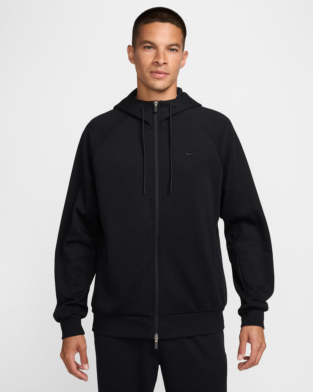 Nike Primary Fleece Men's Dri-FIT UV Full-Zip Performance Hoodie - Black/Black