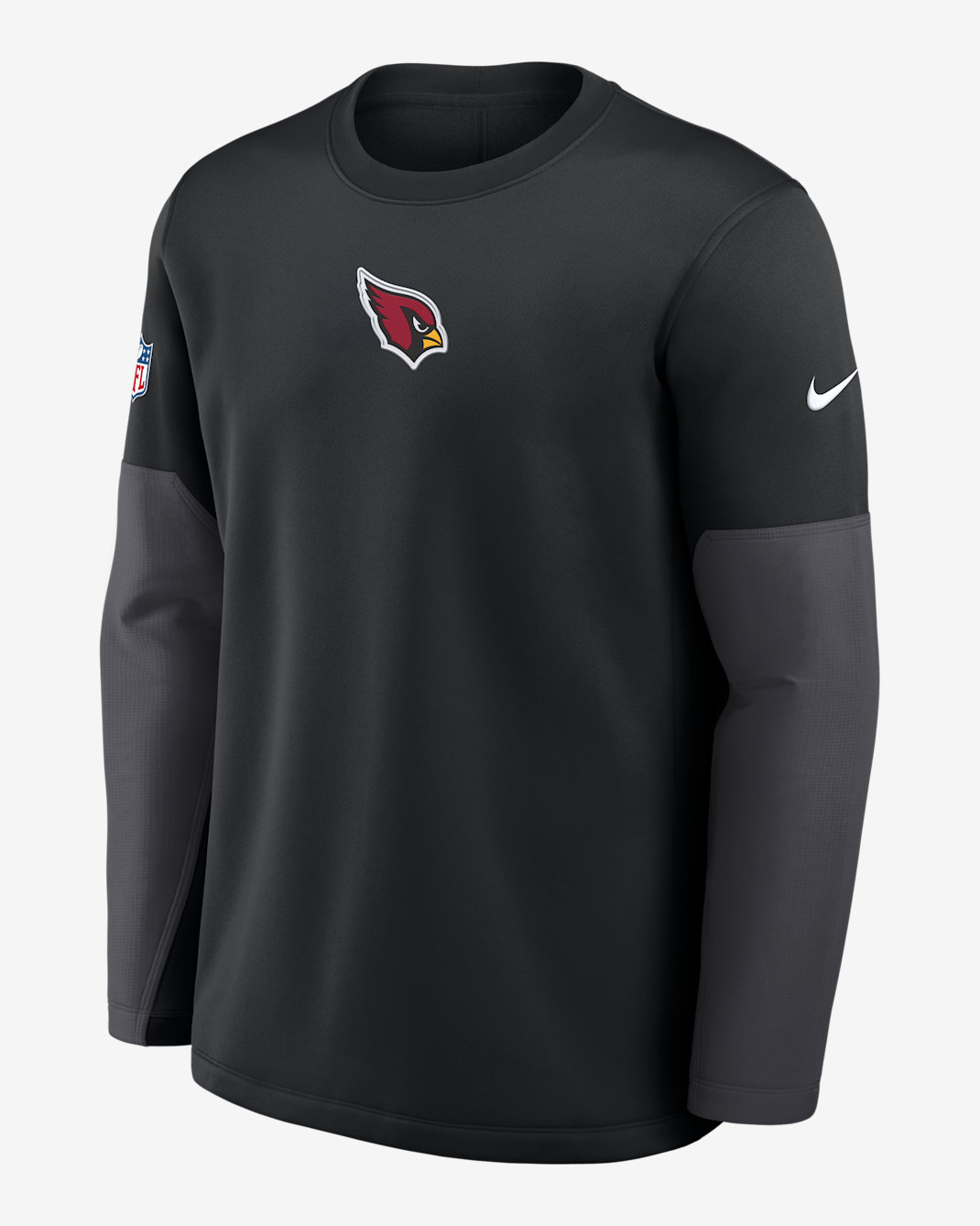 Arizona Cardinals Scripted To Win Sideline Coach Men's Nike Therma-FIT NFL Long-Sleeve T-Shirt - Black