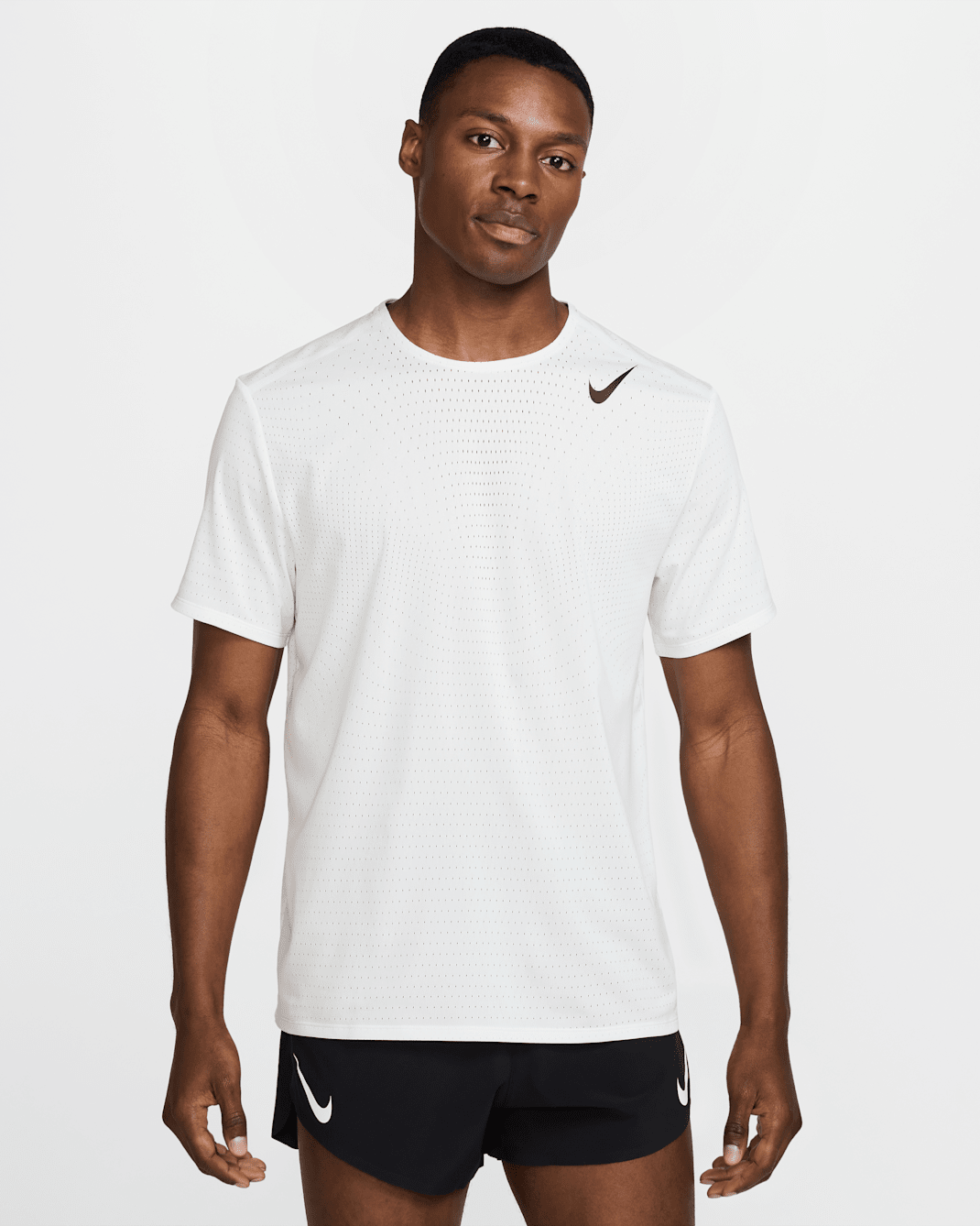 Nike AeroSwift Men's Dri-FIT ADV Short-Sleeve Running Top - Summit White/Black