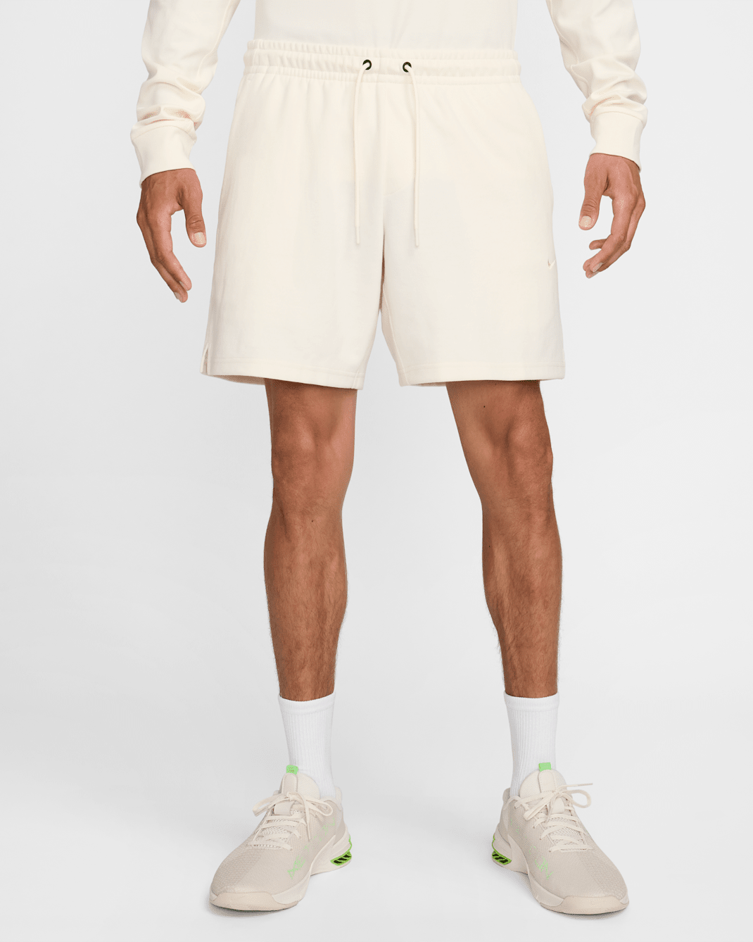 Nike Primary Fleece Men's 7" Dri-FIT Unlined Performance Shorts - Pale Ivory/Pale Ivory