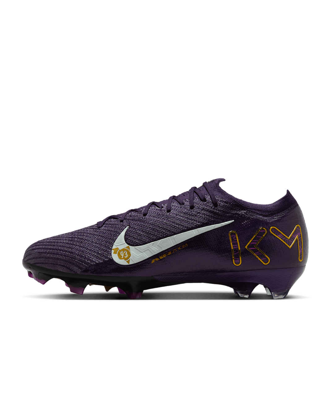 Tacos de fútbol para terreno firme de corte low Nike Mercurial Vapor 16 Elite "Kylian Mbappé" - Morado grandioso/Marfil pálido