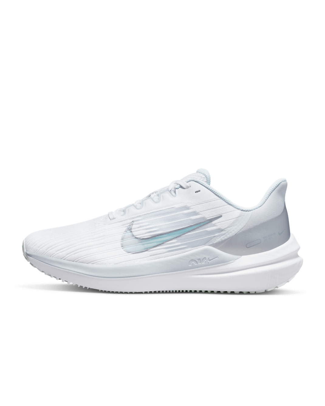 Nike Winflo 9 Women's Road Running Shoes - White/Pure Platinum/Particle Grey/Metallic Silver