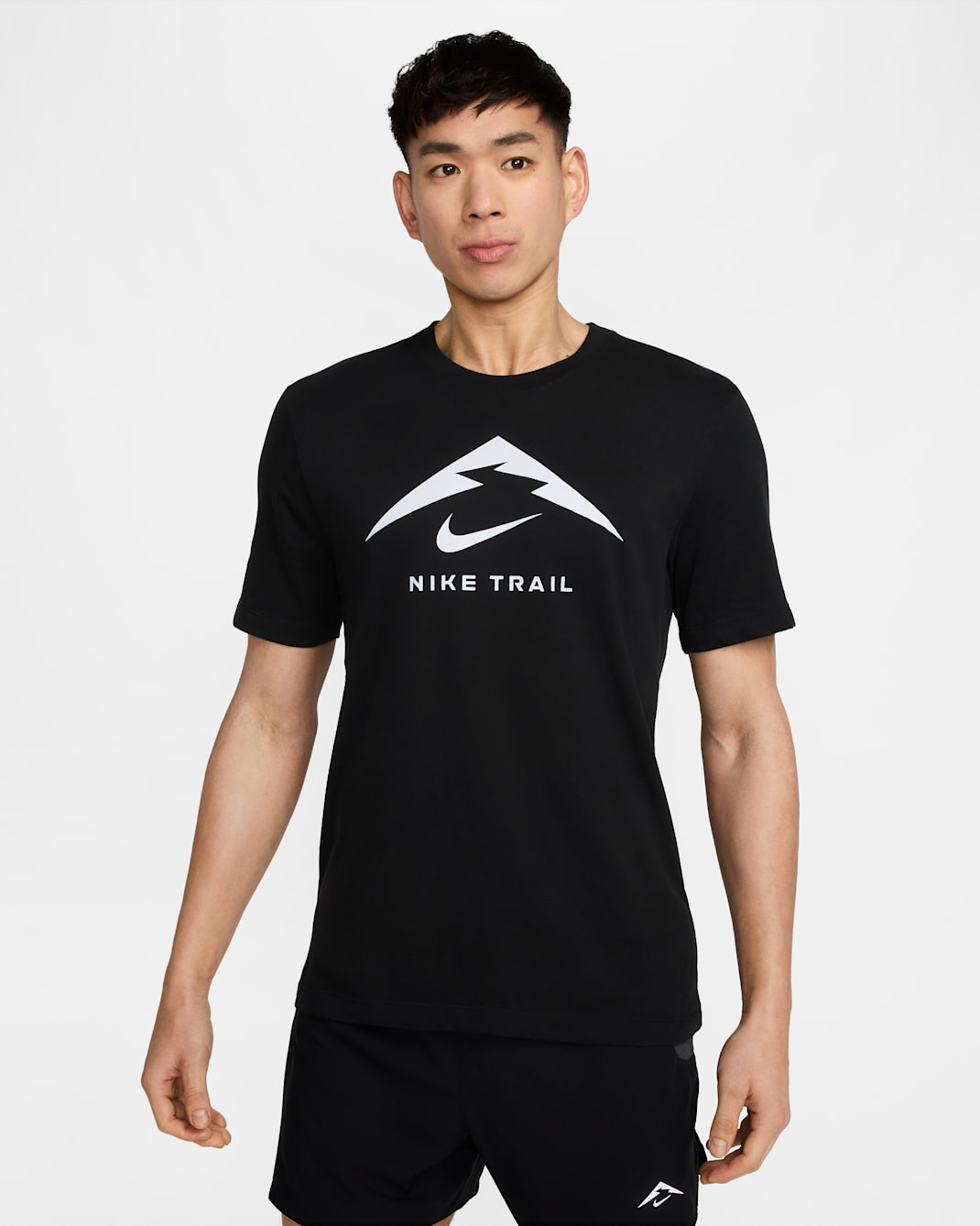 Nike Dri-FIT Men's Trail Running T-Shirt - Black/Football Grey