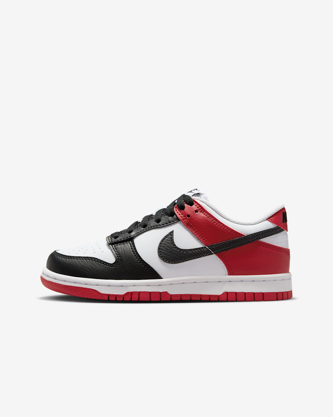 Tenis para niños grandes Nike Dunk Low - Rojo gimnasio/Blanco/Negro
