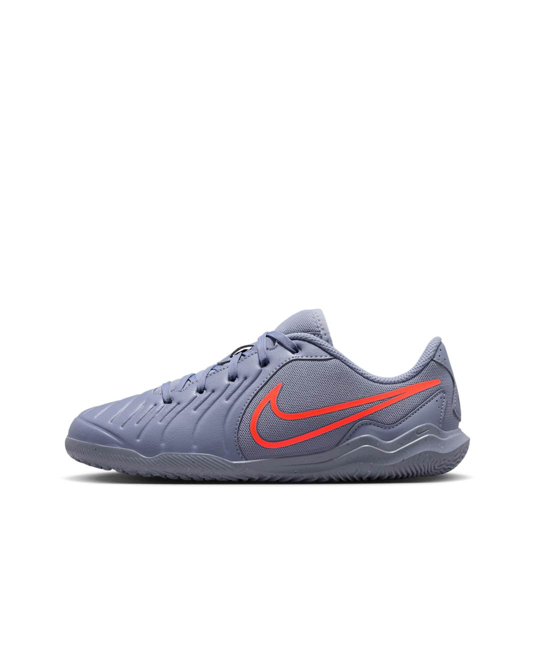 Nike Jr. Tiempo Legend 10 Club Little/Big Kids' Indoor/Court Low-Top Soccer Shoes - Cement Grey/Black