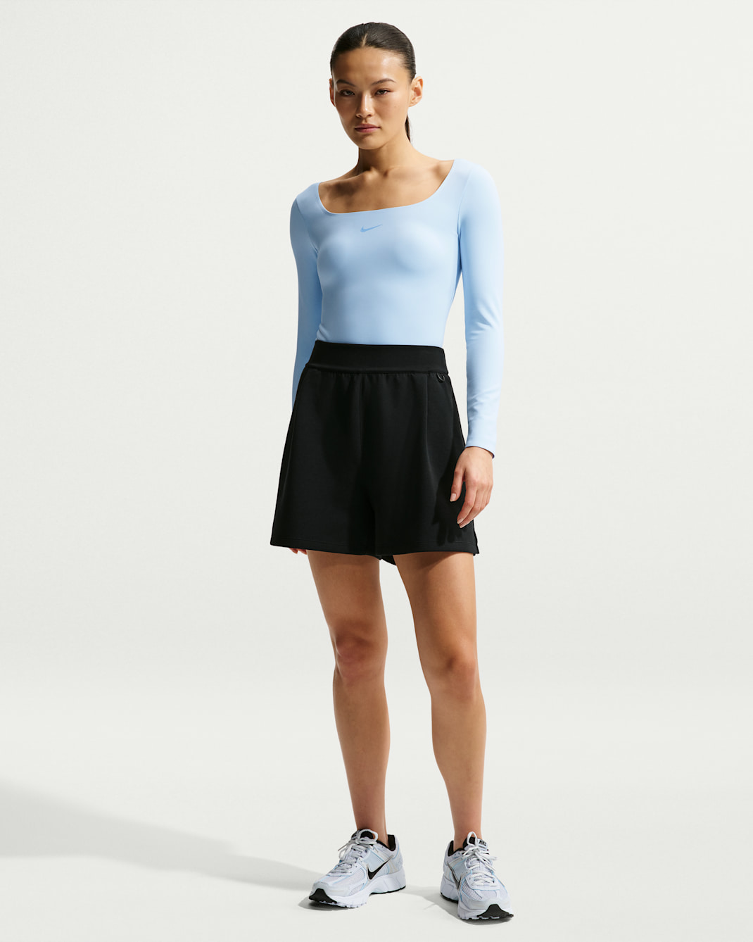 나이키 폼 여성 긴팔 바디수트 - 셀러스틴 블루/사이킥 블루