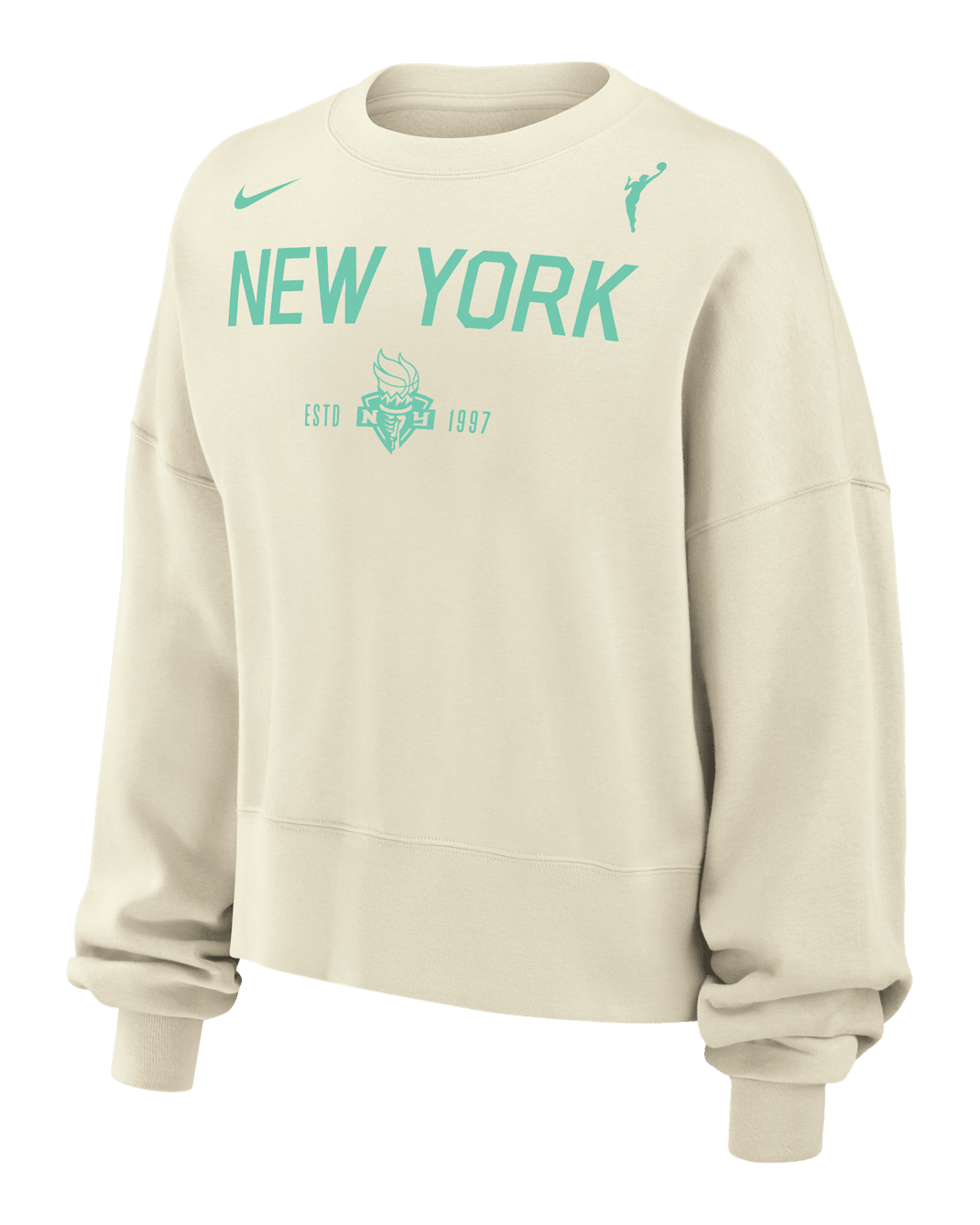 New York Liberty Phoenix Fleece Women's Nike WNBA Crew-Neck Sweatshirt - Sail