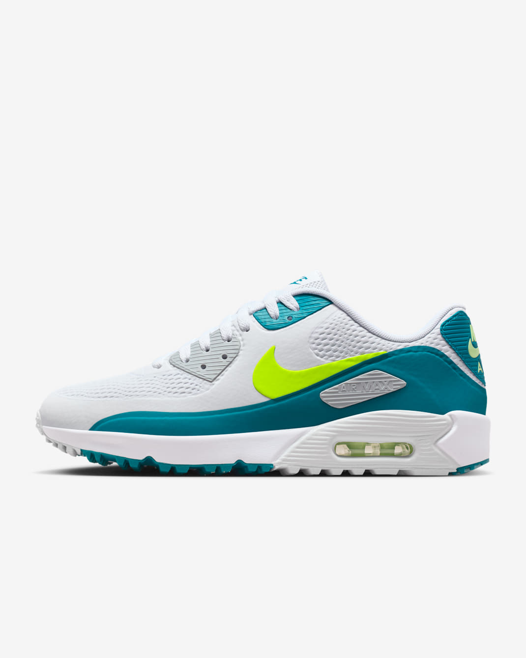 Nike Air Max 90 G golfsko - Hvit/Bright Spruce/Volt