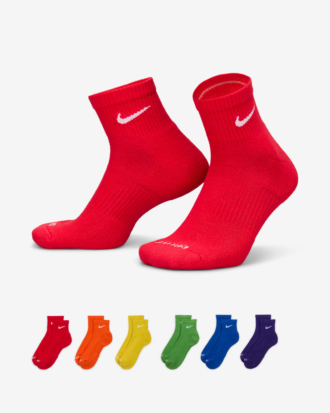 Nike Everyday Plus Cushioned Training Ankle Socks (6 Pairs) - Multi-Color