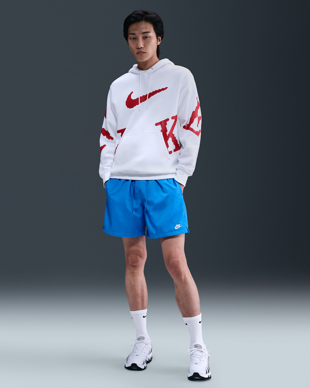 Nike Club Men's Woven Flow Shorts - Light Photo Blue/White