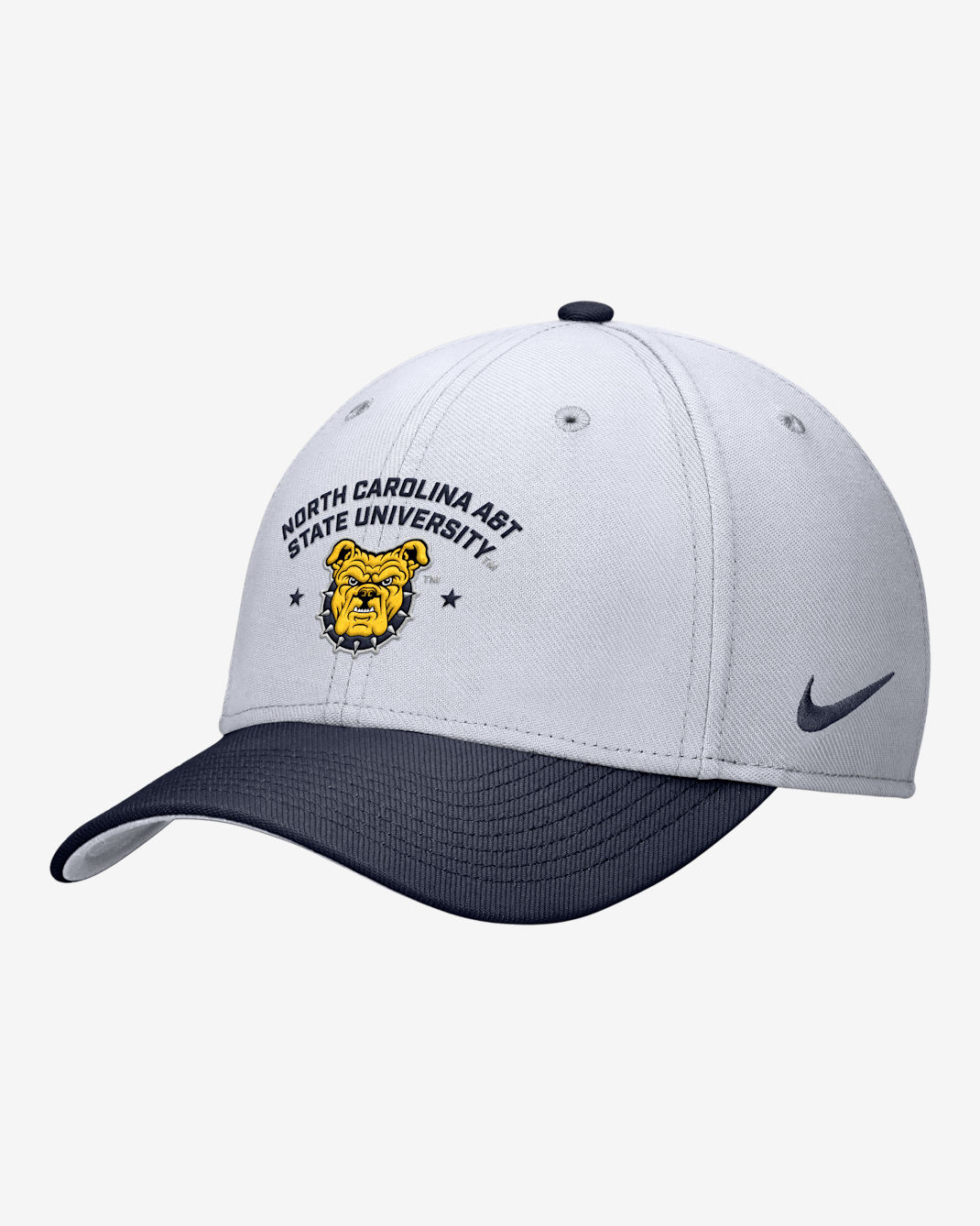 Gorra Dri-FIT SwooshFlex Nike Rise College (North Carolina A&T University) - Blanco
