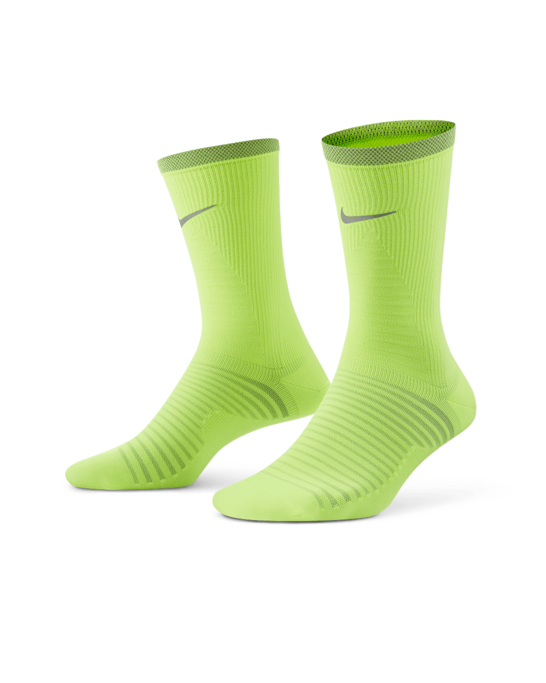 Calcetas de correr Nike Spark Lightweight - Volt/Reflejo plata