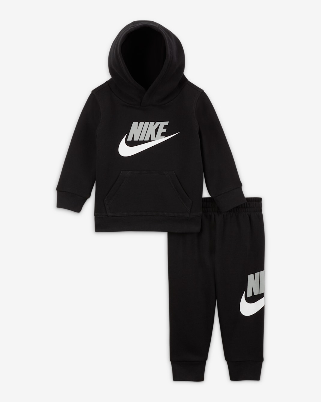 Nike Sportswear Club Fleece Conjunt de dessuadora amb caputxa i pantalons - Nadó (12-24 M) - Negre/Light Smoke Grey