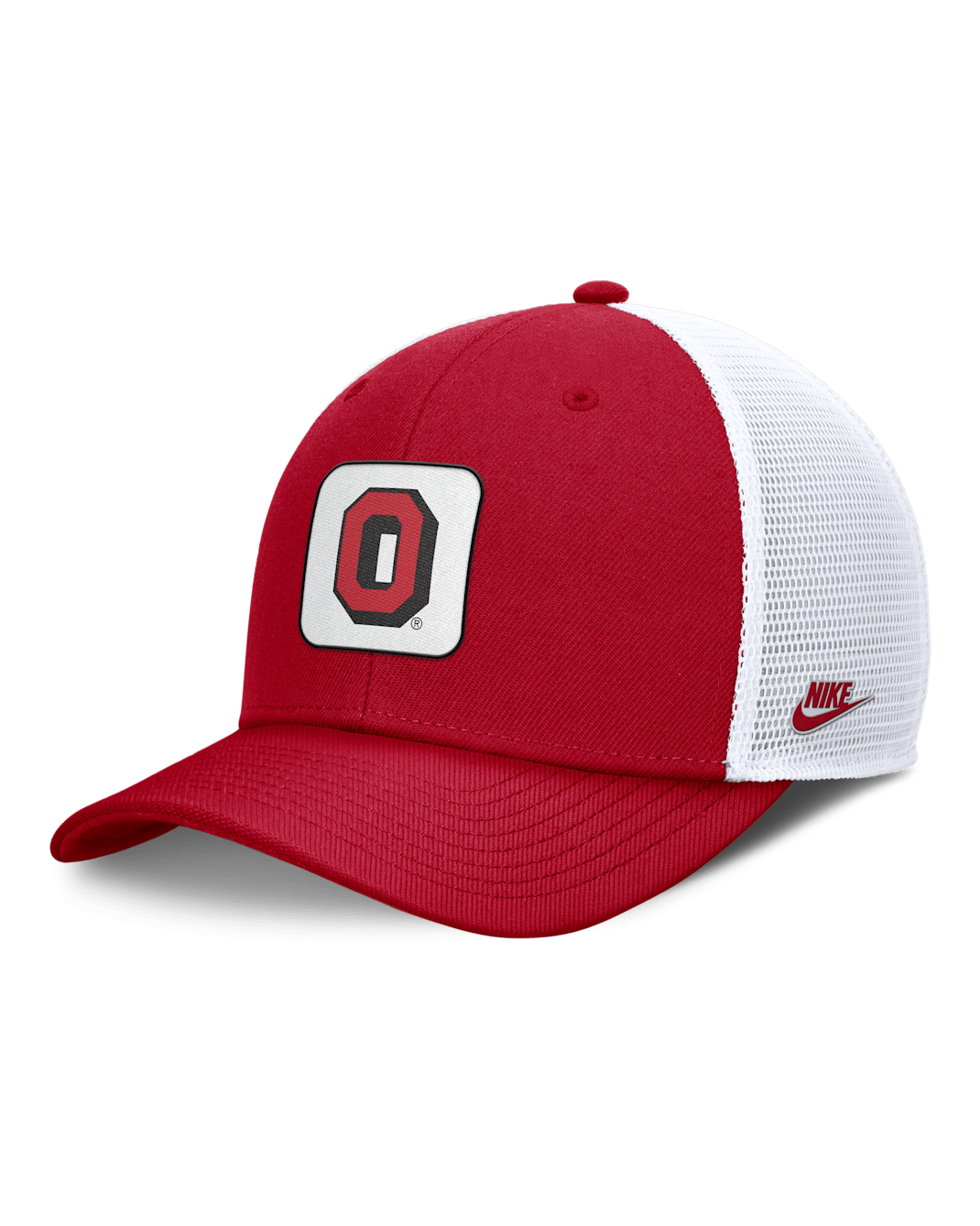 Ohio State Buckeyes Legacy Rise Mascot Men's Nike College Trucker Adjustable Hat - University Red