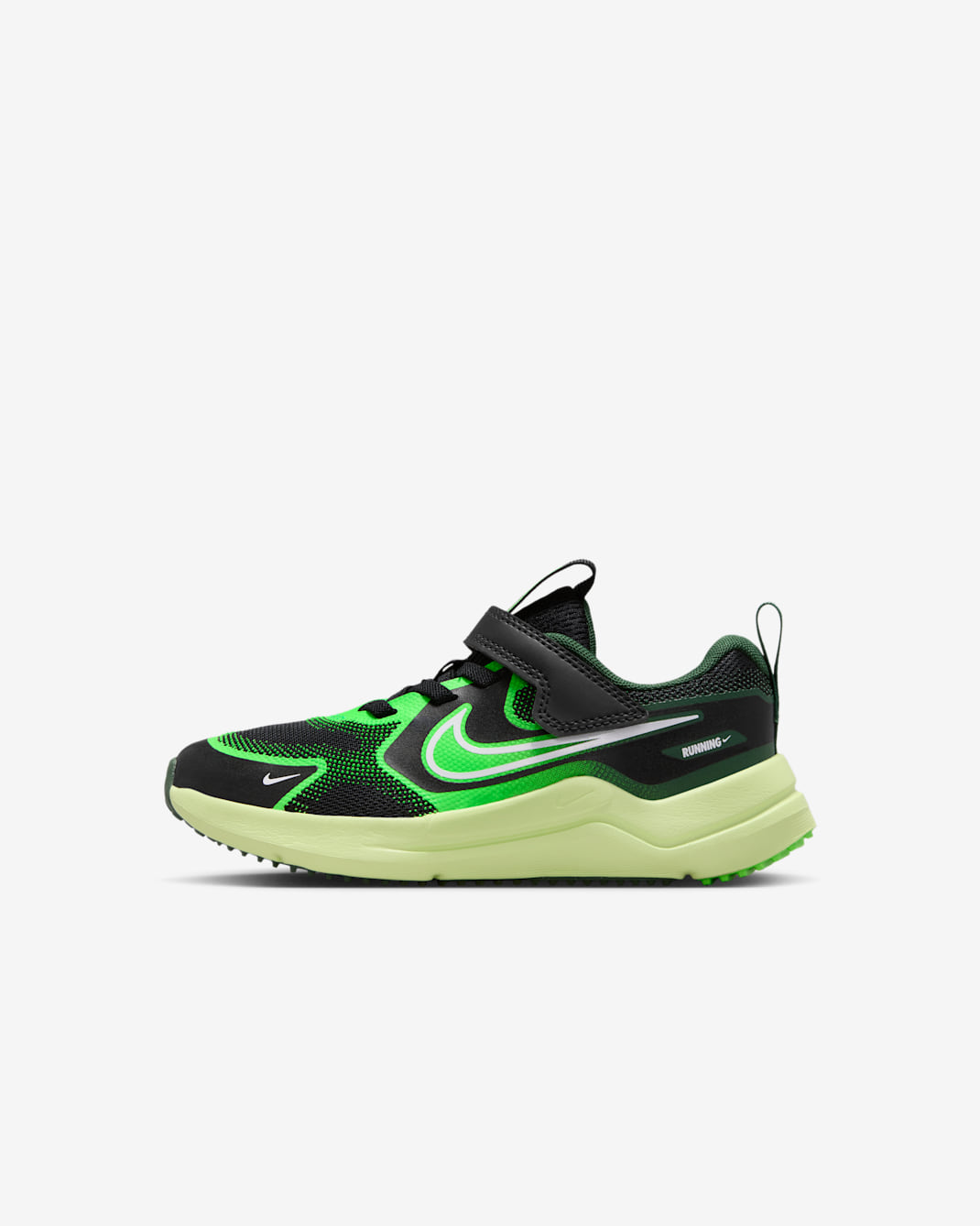 Nike Cosmic Runner Little Kids' Shoes - Black/Light Liquid Lime/Fir/White