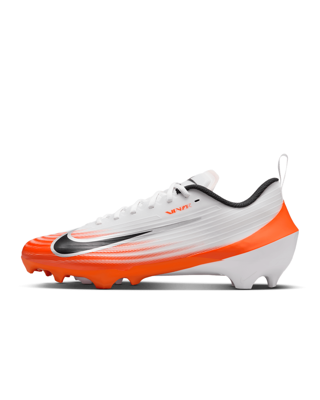 Nike Vapor Speed 3 Tacos de fútbol americano - Blanco/Naranja seguridad/Plata metalizado/Negro