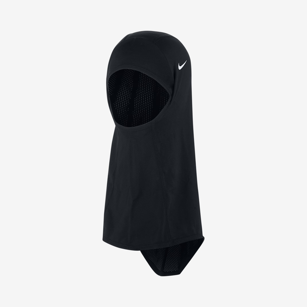 Nike Pro Hijab für Kinder - Schwarz/Weiß