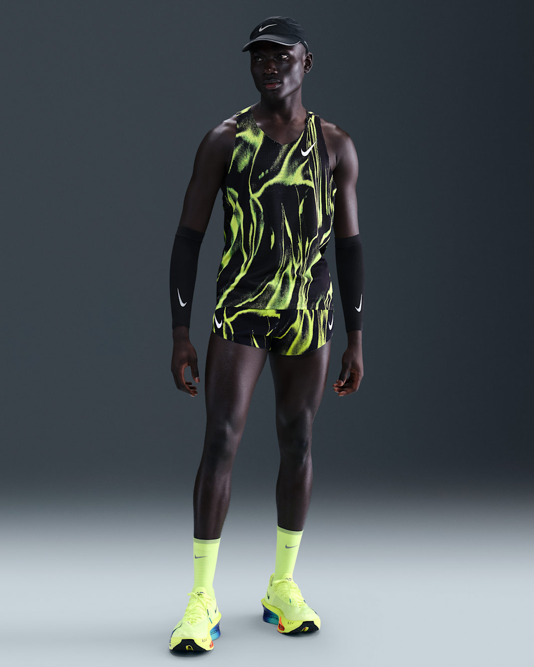 Nike AeroSwift Men's Dri-FIT ADV 5cm (approx.) Running Shorts - Volt/White