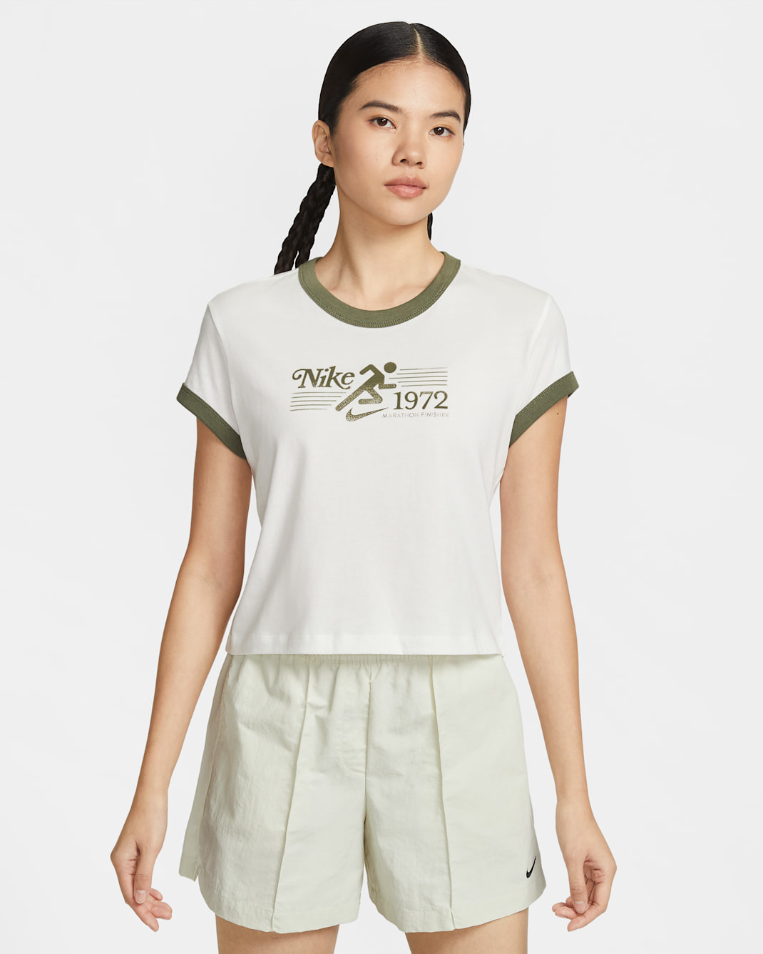 나이키 스포츠웨어 여성 링거 티셔츠 - 세일/미디엄 올리브/미디엄 올리브