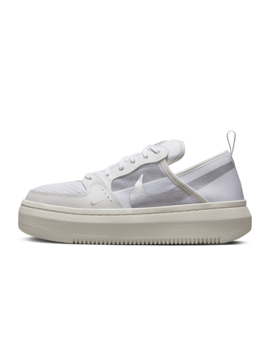 Nike Court Vision Alta Women's Shoes - White/Sail/Metallic Silver