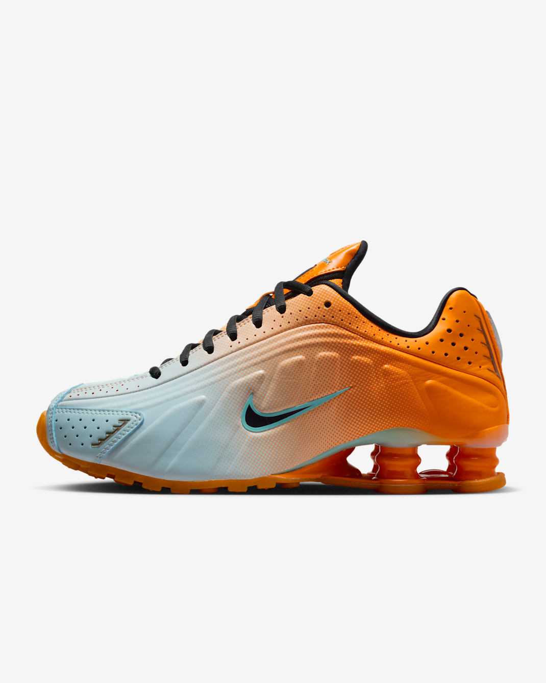 Nike Shox R4 Women's Shoes - Vivid Orange/Glacier Blue/Glacier Ice/Black