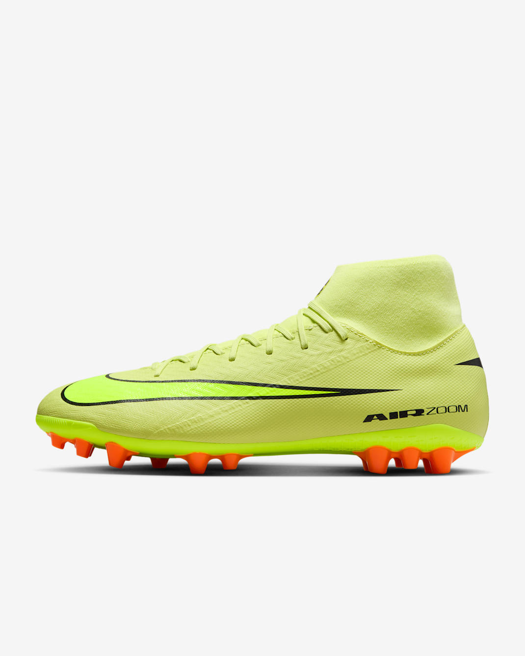 Nike Mercurial Superfly 10 Academy Artificial-Grass High-Top Soccer Cleats - Limelight/Hyper Crimson/Volt