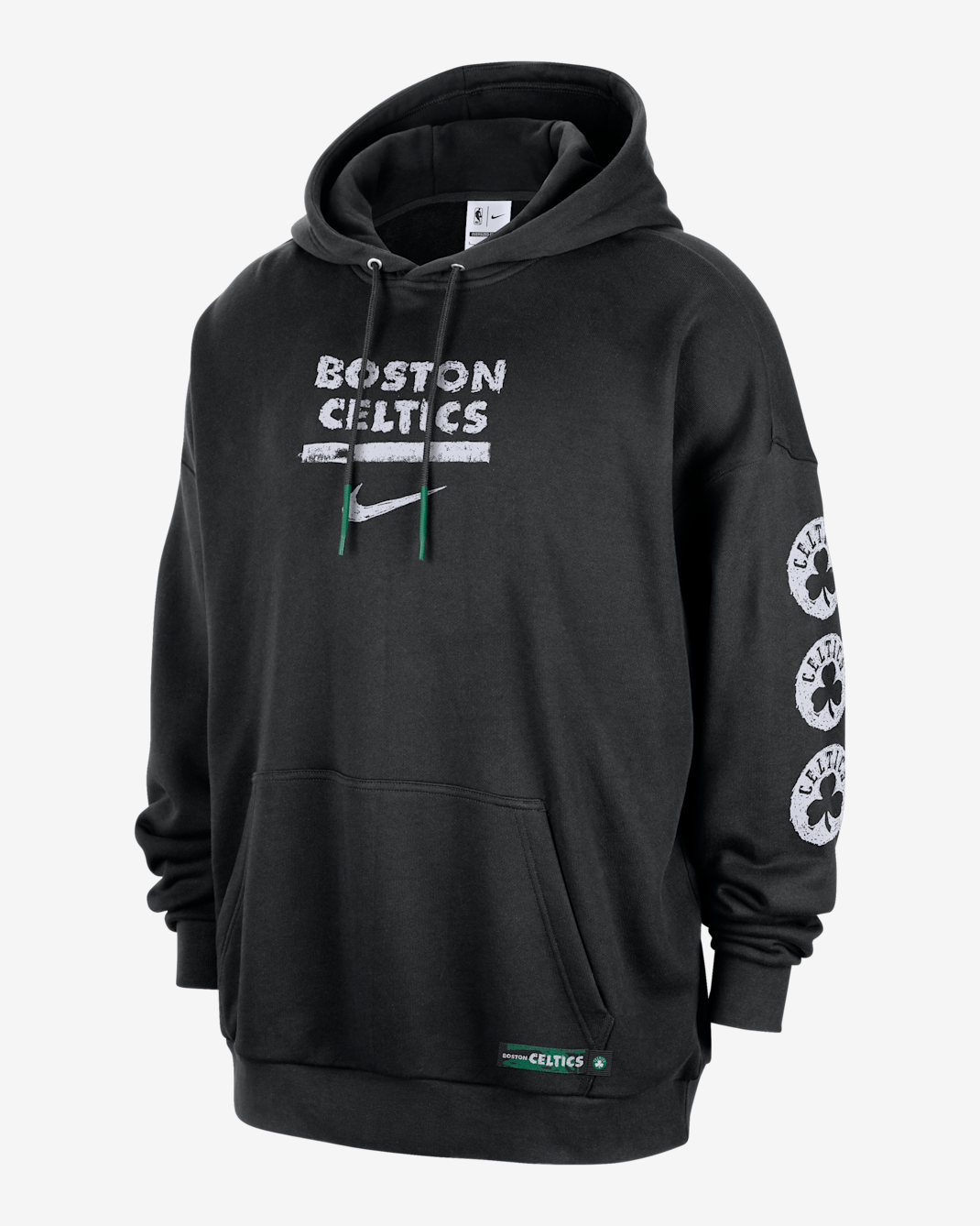 Sweat à capuche Jordan NBA Club Premium Boston Celtics Courtside pour homme - Noir/Clover