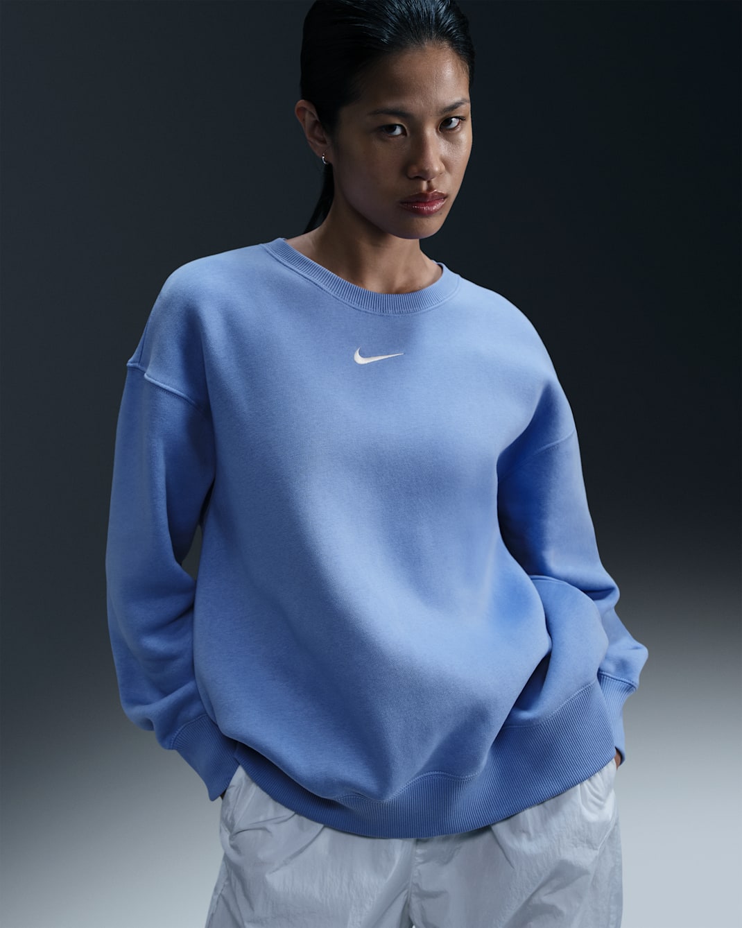 Nike Sportswear Phoenix Fleece Women's Oversized Crew-Neck Sweatshirt - Royal Pulse/Sail