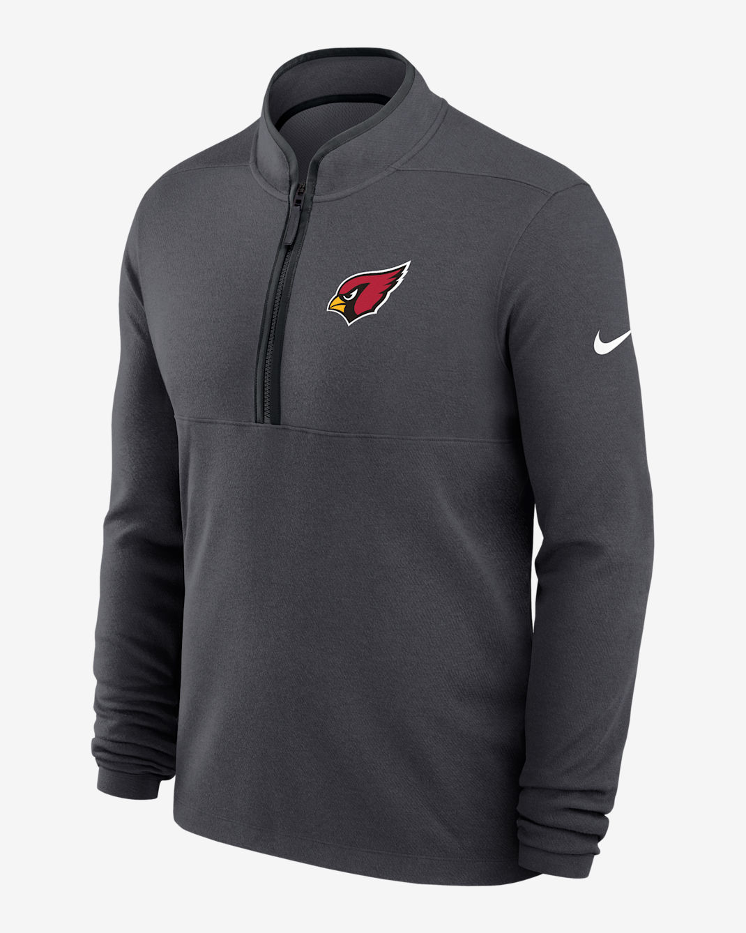 Playera de manga larga Nike Dri-FIT NFL de medio cierre para hombre Arizona Cardinals Logo Victory - Antracita