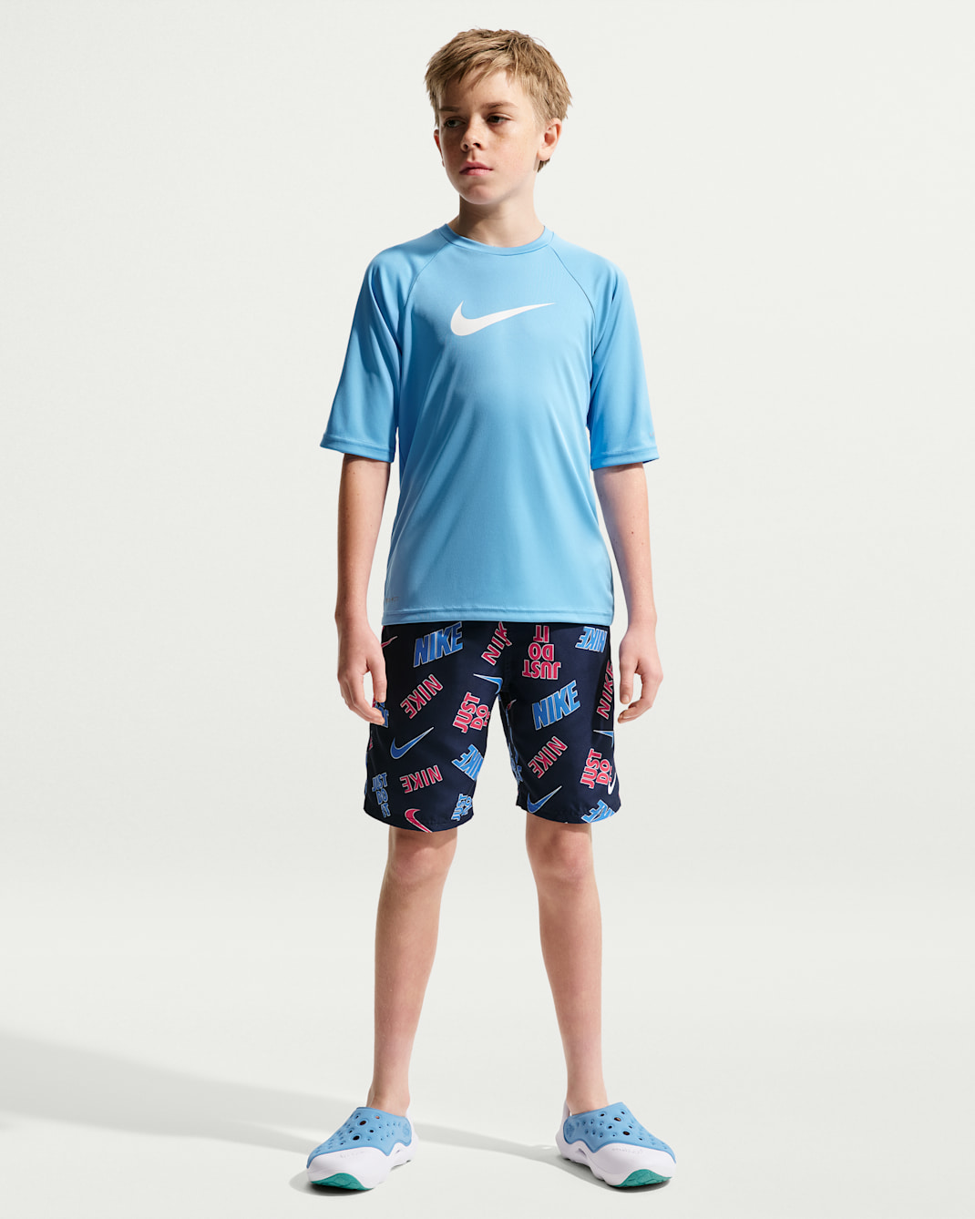 Nike Swim Breaker Big Kids' (Boys') 7" Brief-Lined Volley Short - Blue