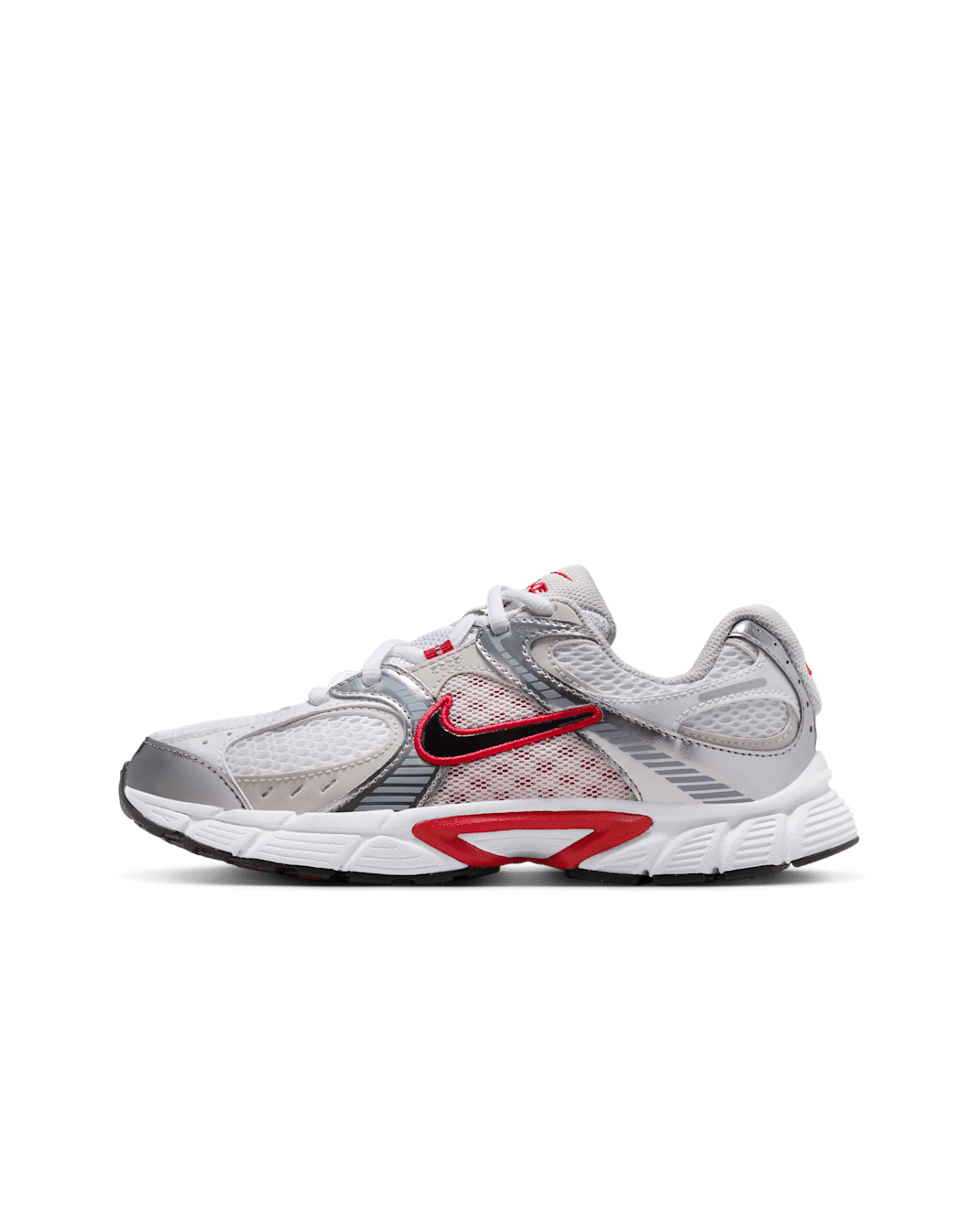 Tenis para niños grandes Nike V5 RNR - Blanco/Rojo gimnasio/Gris vasto/Negro